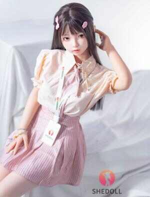 制服の眼鏡メイドスタッフ衣装 148cm - Dカップ ドール - ピンク リアルシリコン